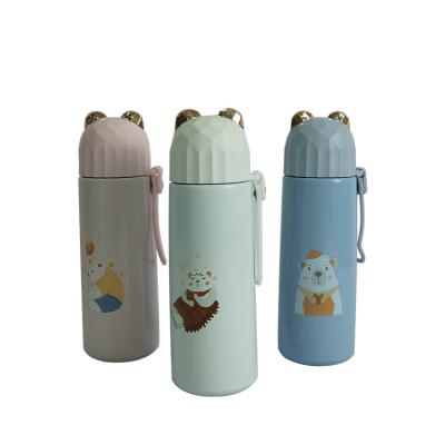 China Bear 304 Stainless Steel Vacuum Flask Double-Wall Sustainable Cute Reusable Thermos Kettle Reusable Water Bottle With Custom Logo for sale