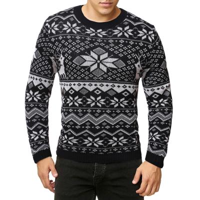 China Autumn Winter Anti-pilling Christmas Ugly Sweater Knitted Pullover Crewneck Men's Sweaters Sheath Long Sweater Jumper For Men for sale