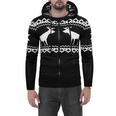 China 2021 New Navsegda rabbit hair color cotton contrast color cotton fawn stylish Christmas crewneck sweater hooded sweater jacket anti-pilling for sale