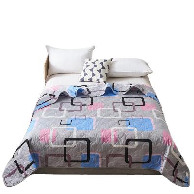 China 100% Cotton Home Luxury Polyester Aloe Series Bed Linen Summer Reactive Printing Floral Blanket For Sale for sale