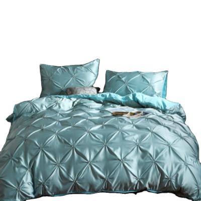 China Wholesale High Quality Luxury Soft Solid Large Size Disposable Washed Silk Duvet Cover Bedding Set For Bedroom for sale