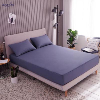 China Wholesale Simple Full Cover Surrounded Design Deep Pocket Fitted Sheet Mattress Protector Solid Sanding Cover For Bed for sale