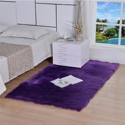 China Nordic Elegant Luxury Simple Style Faux Fur Foot Cover Soft Comfortable Fluffy Mat For Bedroom Bedside Non-slip for sale