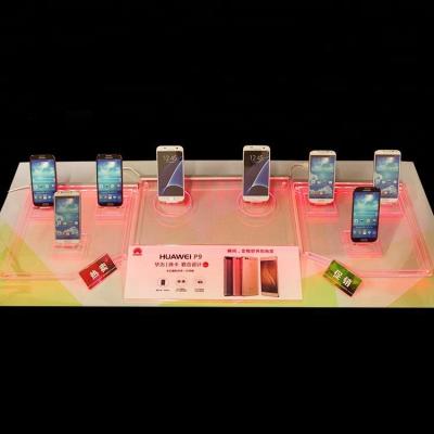 China Flat Bottom Base Foshan Acrylicwork Customizing Electronic Acrylic Movable Booth/Counter Display Set Display for sale