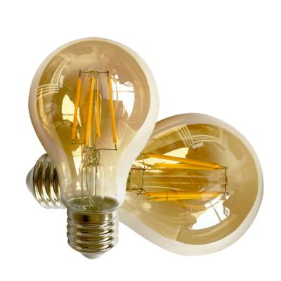 China A60 E27 Residential New Products 4w 6w 8w Led Decorative Bulb Carbon Filament Lamp for sale