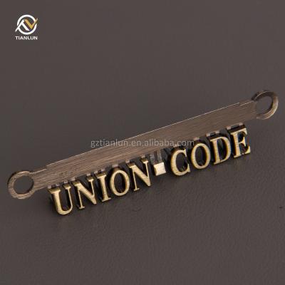 China For Handbag Manufacturers Supply Can Print Logo Metal Label Metal Logo Display Props for sale