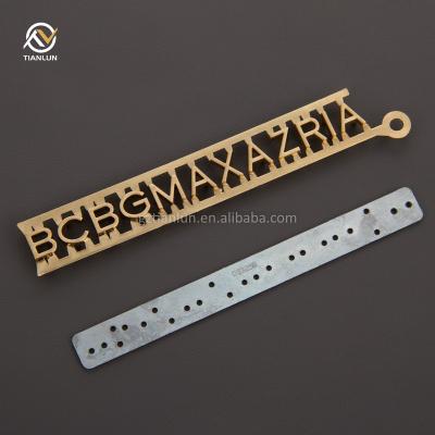 China For Handbag Fashion Design Engraved Custom Metal Logo Labels Tag Show Brand Handbag Fitting for sale