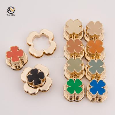 China Custom Logo Metal Turn Twist Push Hardware Bag Lock Eco-friendly Lock For Bag Handbag Accessories Women Bag Press Lock Customized Color for sale