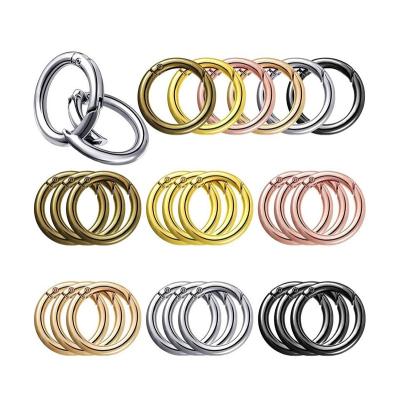 China Eco-Friendly Spring O Ring Round Snap Buckle Hook Bag Accessories Clip For Bag Purse Main Spring Chain Key Ring for sale