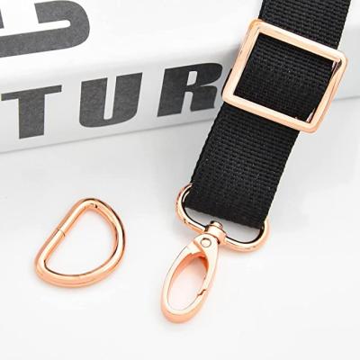 China Custom Logo Bag Accessories Handbag Strap Adjuster Rose Gold Metal Buckle For Eco-friendly Bag for sale