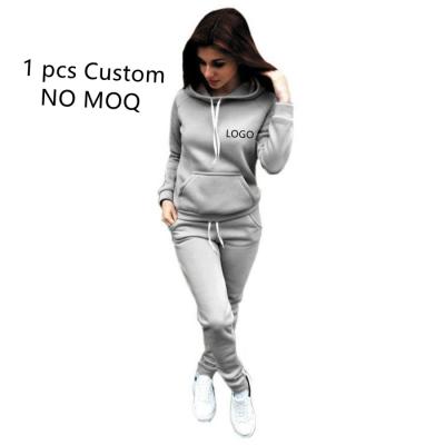 China Poyan OEM Anti-UV Joggers One Piece Custom Suits Sets Tracksuit Set For Woman Women Custom Logo Cotton Tracksuit Set for sale