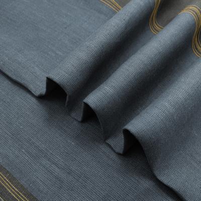 China Pure Dyed Canvas Yarn Shirt Skirt Pants Apparel Fabric Breathable Wholesale Stain Large Stripes for sale