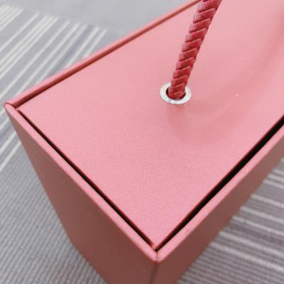 China Textile Exhibition Wine Red Binding Folder Sample Book Cover for sale