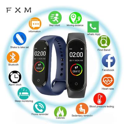 China New New Label SPORT M4 Men and Women Exercise Belt Blood Pressure Smart Heart Rate Monitor High Quality Waterproof Fitness Watch for sale