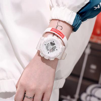 China Simple week display sports boys and girls luminous transparent watch waterproof multi-functional children's electronic watches for sale