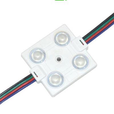 China Desktop wholesale price 5050 4leds injection led module 43x38x6.6mm DC12V 1.44w RGB smd led module for sale