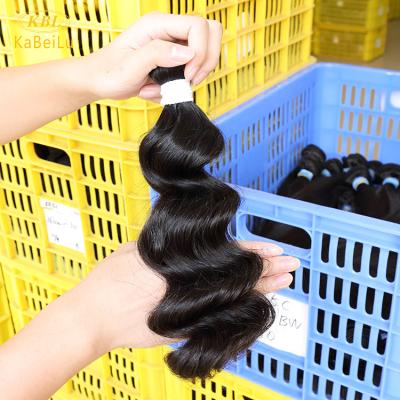 China Wholesale Loose Wave Double Drawn Cuticle Lined Hair, Virgin Remy Human Hair Double Drawn Bangkok Hair Bundles, Hair For Wig Making for sale