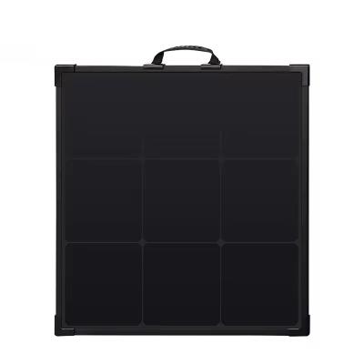 China Kit de carregamento de módulos de painéis solares portáteis dobráveis de 150w Negro leve para acampamento Rv Estação de geração de energia exterior à venda