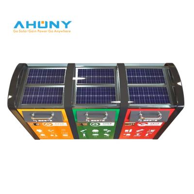 China Pequeno tamanho painel solar flexível 7w 10w Carregamento personalizado para o exterior Smart Automático Lixeira Lixeira Lixeira Eco Bin à venda