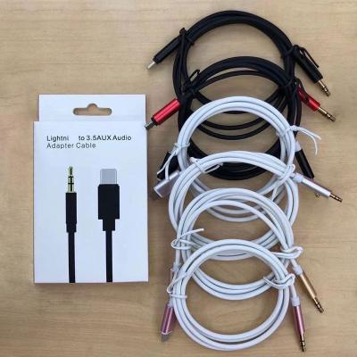 China Whosale high quality car audio cable from aux speaker. at ignition for iPhone lightning to audio 3.5 aux. for sale