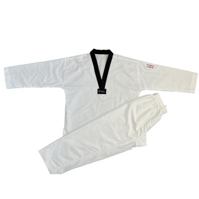 China Spandex / Polyester High quality mesh design comfortable and breathable Taekwondo uniform for sale