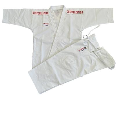 China Polyester / Cotton KARATE GI  KATA UNIFORM with custom logo embroidery  Making great sounds for Kata for sale