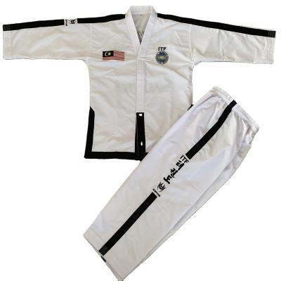 China Spandex / Polyester Wholesale customized full embroidery Various levels  itf taekwondo uniform ITF dobok itf taekwondo uniform for sale