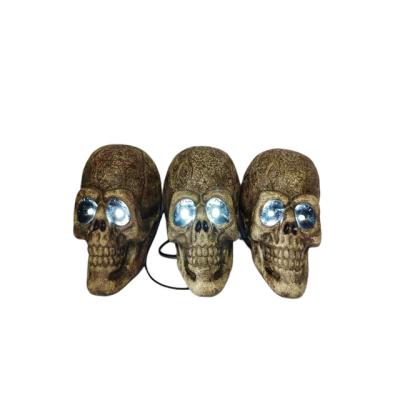 China Wholesale Custom PPB/PPHM Skulls Decorative Scary Atmosphere Skeleton Prop LED For Kids Adult Halloween Party for sale