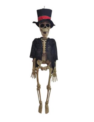 China Wholesale Life Size PPHM/PPB Skeletons Prop Decoration Wholesale Scary Hanging Human Skeleton Movable Joints Halloween Plastic Skeleton for sale