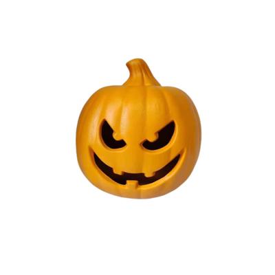 China New Design HDPE Popular Holiday Halloween Calabaza LED Funny Halloween Party Decoration Cat Face Pumpkin Light Plastic Crafts for sale