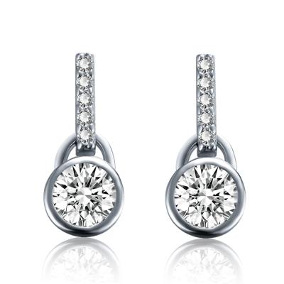 China Fashionable Women Jewelry Ladies 925 Sterling Silver CZ Stud Zircon Wedding Earrings for sale