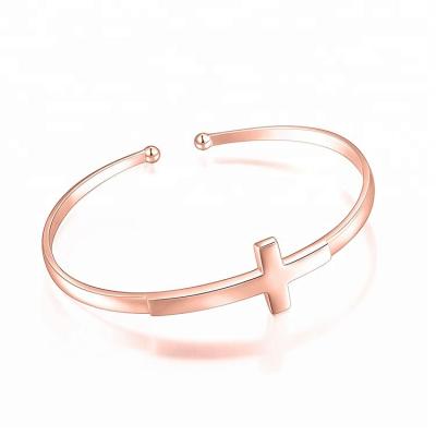 China Hope Fashion Jewelry 925 Sterling Silver Custom Engraved Casual / Sporty Bangle Bracelet For Women And Men for sale