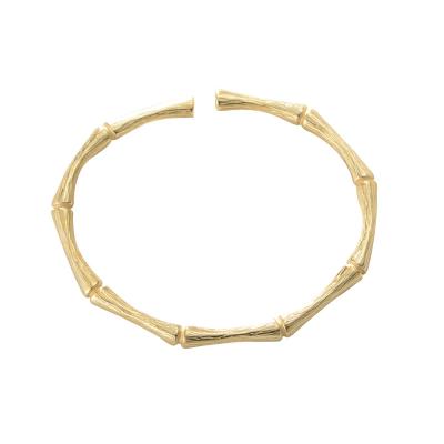 China No 925 Sterling Silver Bamboo Bangle Adjustable bracelet for sale