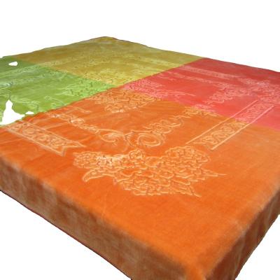 China Super soft high quality embossed 1ply magnetic raschel mink blanket for sale