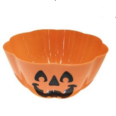 China Halloween Printed PP Pumpkin Bowl Party Decoration Other Holiday Silk Screen Supplies Printing OEM 1 Color, Event And Party Supplies for sale