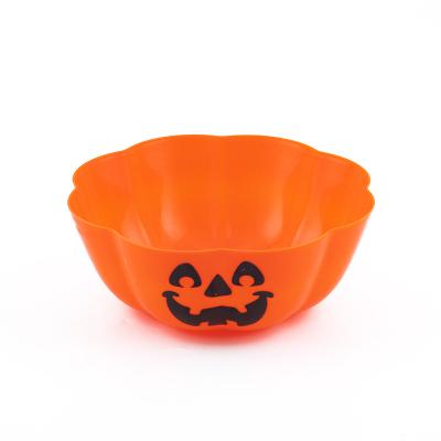 China Halloween Printed PP Pumpkin Bowl Party Decoration Other Holiday Silk Screen Supplies Printing OEM 1 Color, Event And Party Supplies for sale