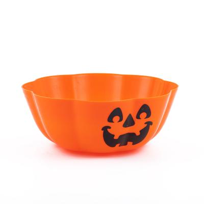 China Halloween Printed PP Pumpkin Bowl Party Decoration Other Holiday Silk Screen Supplies Printing OEM 1 Color, Event And Party Supplies for sale