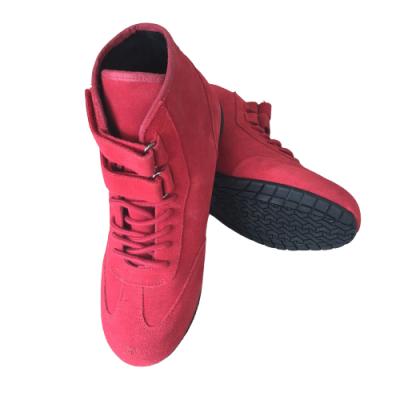 China Sport Protect Red Color Hi-Cut Flame Retardant SFI 3.3 Sued Leather Racing Sports Shoes for sale