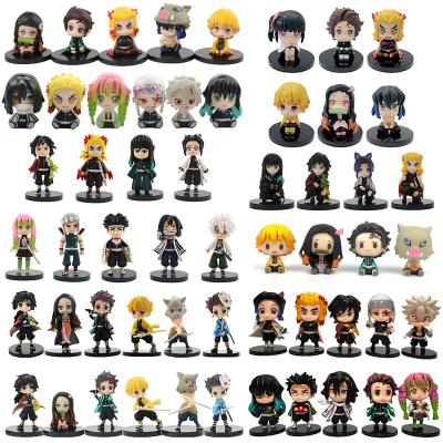 China Wholesale Kimetsu Sets Mini Figure 9Pcs 10Pcs 14Pcs PVC Q Version Figure Demon Slayer No Yaiba PVC Small Dolls Desktop Decoration for sale