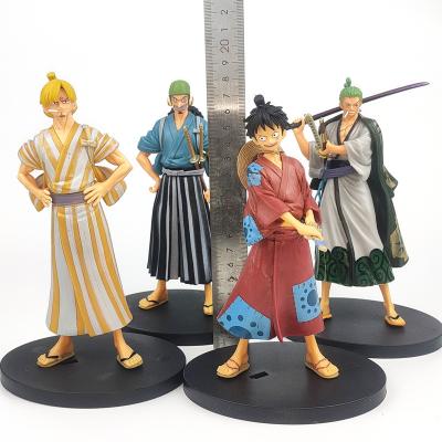 China 1 Piece Wano Country Series 17cm Luffy Zoro Sanji Figure PVC Anime Figures 10 PVC Model Desktop Dolls for sale