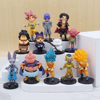 China PVC 12 pcs/set Anime Dragon Mini Figure Balls 4-8.5cm Beerus Karin Sama Buu Gohan Vegeta Action Figure for sale