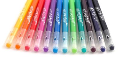 China Erasable Highlighters Ink 12 Colors Friction Erasable Markers for sale