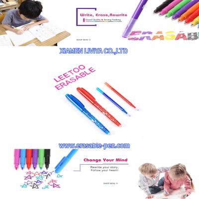 China 2 Vibrant Color Stainless Tip Air Erasable Pen for sale