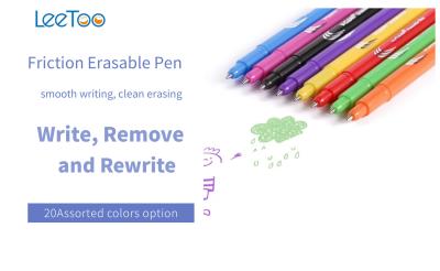 China Plastic Heat Sensitive 12 Colors Friction Pen 0.5 Black Blue for sale