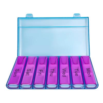 China 2022 Plastic Storage Case Tree Times One Day Weekly Organizer Travel Pill Case Medicine Pill Holder for sale