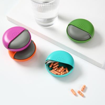 China Portable Pill Box Organizer Vitamin And Medicine Organizers Box Portable Mini Pill Storage Case Round Pill Organizer For Travel Pastillero for sale