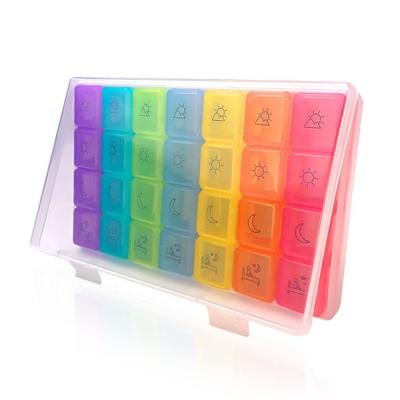 China Sustainable China New Product Large Compartments Box Moisture-Proof Design Box Travel Portable Pill Box for sale