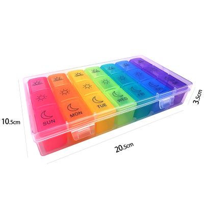 China China 2021 Viable Manufactured Plastic Medicine Case Pill Box Classification Plastic Box 7 Days A Week for sale