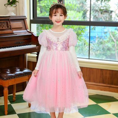 China 2-8 Years Old Active Girls Dress 2022 Summer New Princess Children Birthday Party Cosplay Short Sleeve Dress for sale