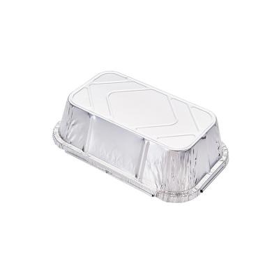 China Widely Used Disposable Aluminum Tin Foil Lunch Box With Lid Aluminum Foil Box Container for sale